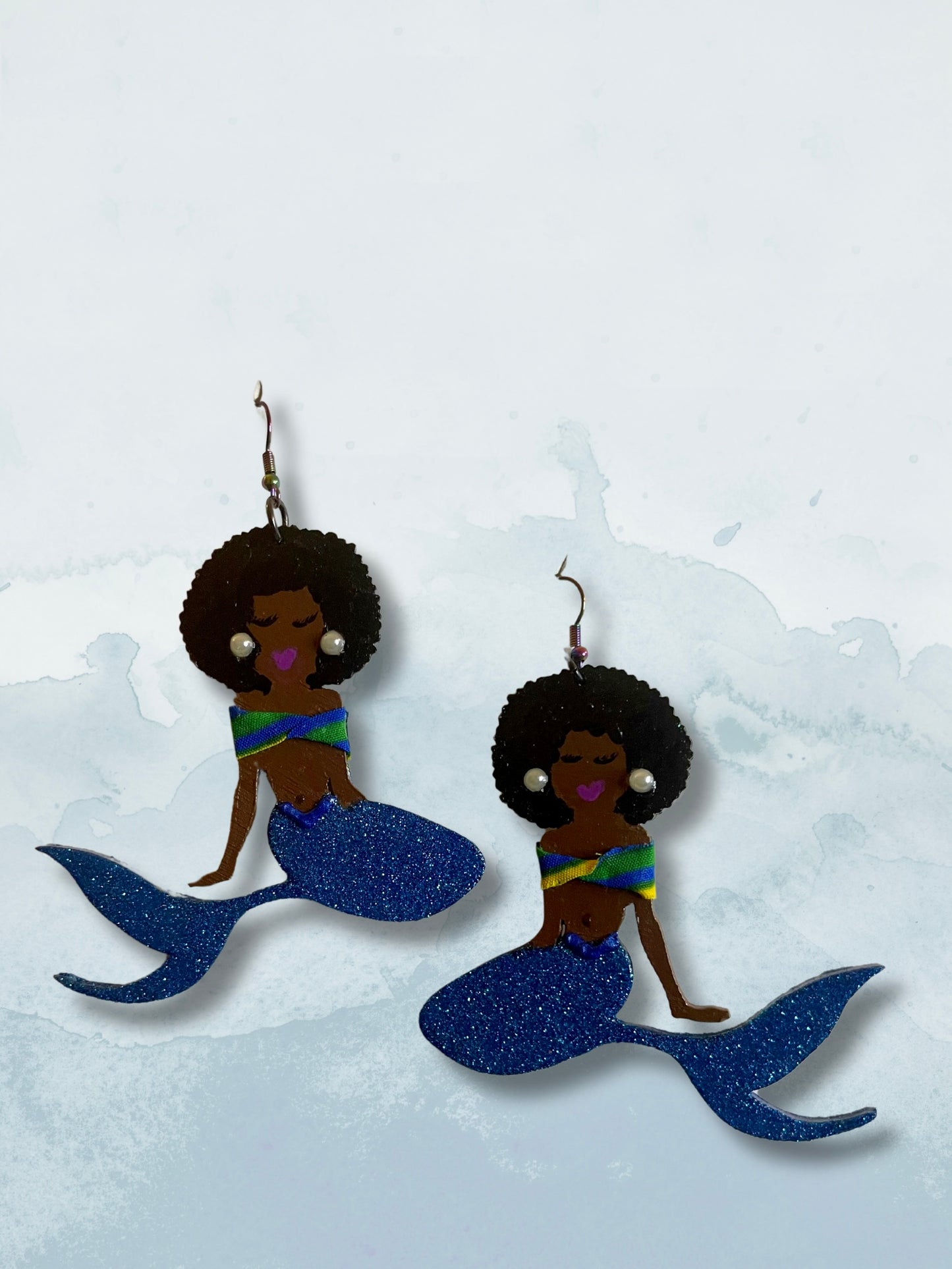 Afro Mermaid Goddess Earrings
